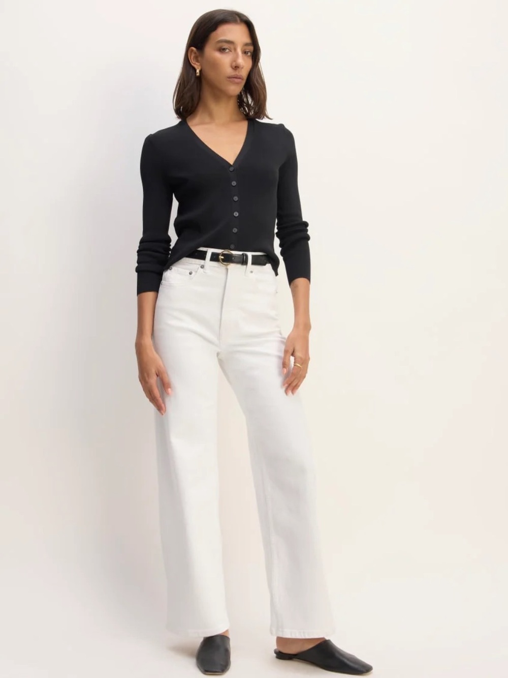 Everlane Way High Sailor Jean in White 28R